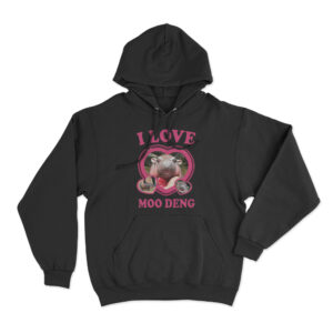 I Love Moo Deng Hoodie