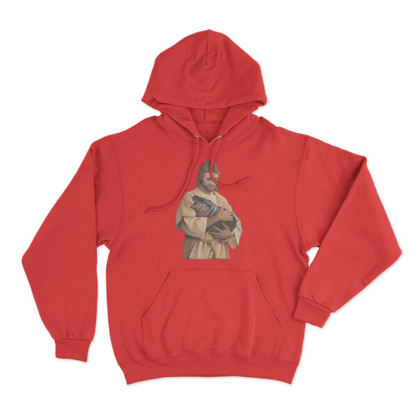 Jesus Moo Deng Hoodie Red Youth S