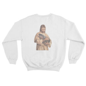 Jesus Moo Deng Sweatshirt White Youth S