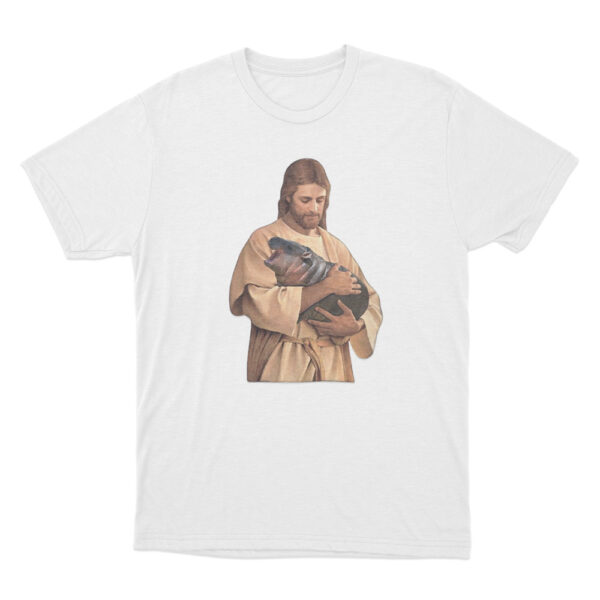 Jesus Moo Deng T Shirt White Youth S