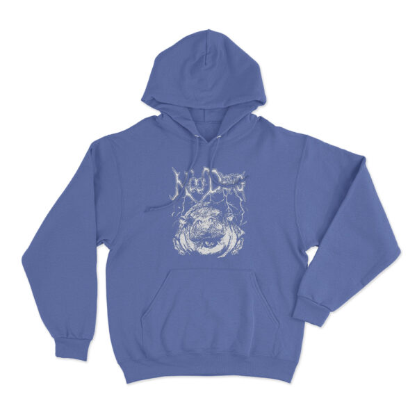 Metal Moo Deng Hoodie Blue Youth S