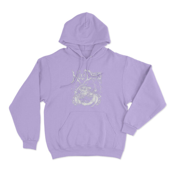 Metal Moo Deng Hoodie Purple Youth S