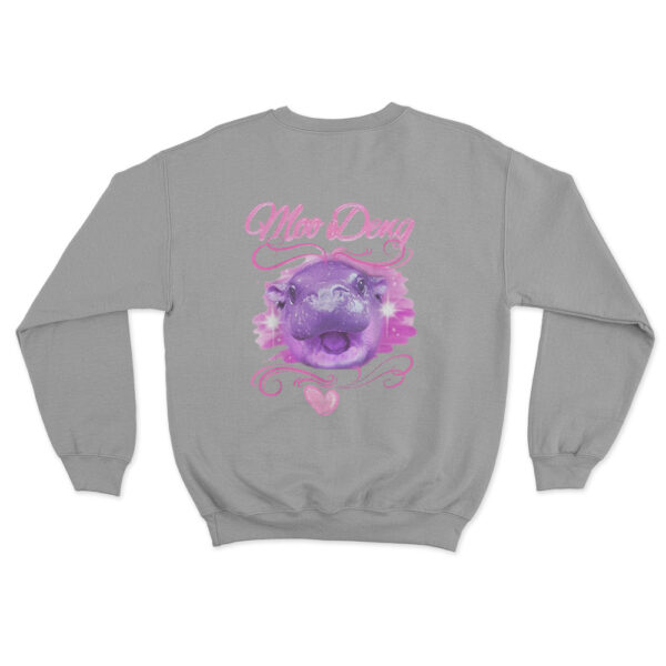 Moo Deng Airbrush Sweatshirt Grey Youth S