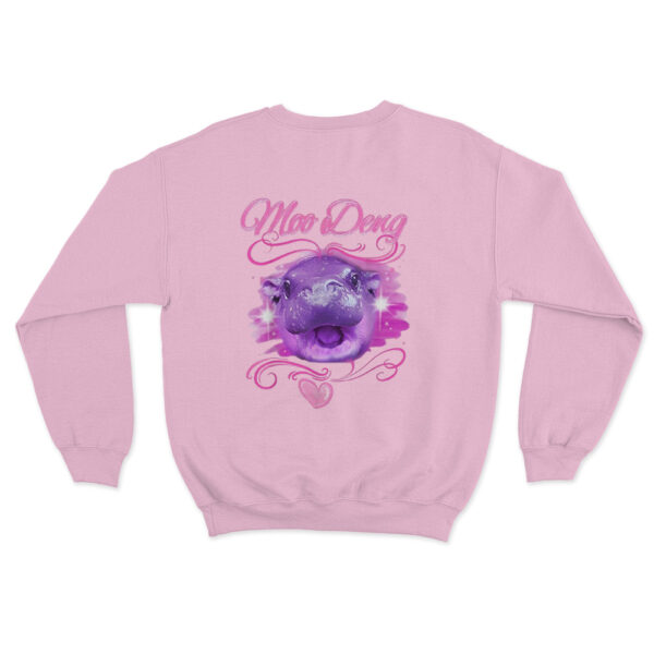 Moo Deng Airbrush Sweatshirt Pink Youth S