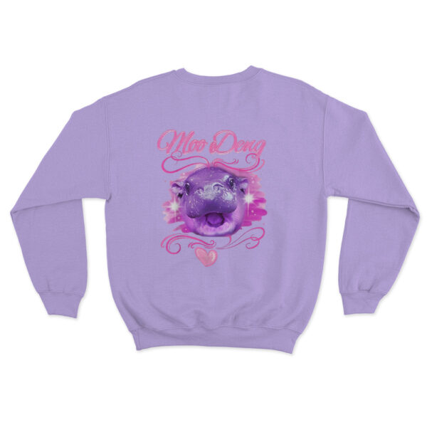 Moo Deng Airbrush Sweatshirt Purple Youth S