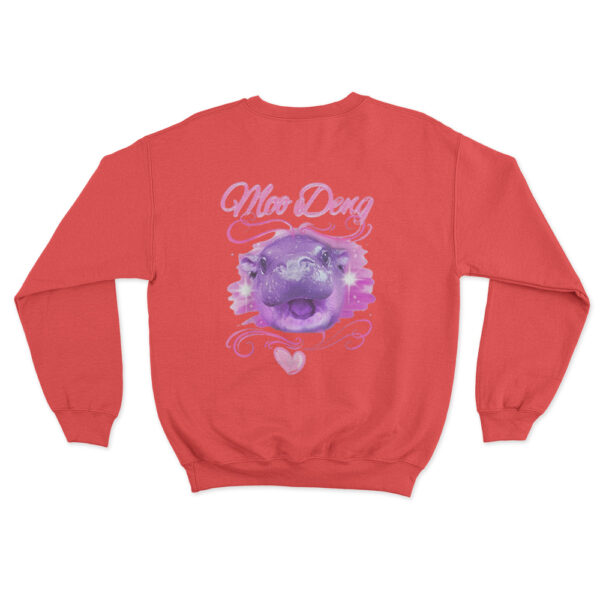 Moo Deng Airbrush Sweatshirt Red Youth S