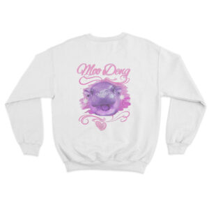 Moo Deng Airbrush Sweatshirt White Youth S