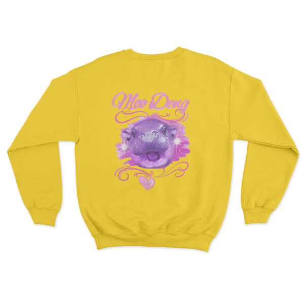 Moo Deng Airbrush Sweatshirt Yellow Youth S