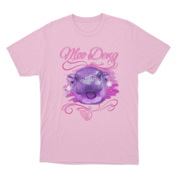 Moo Deng Airbrush T Shirt Pink Youth S