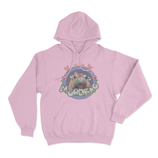 Moo Deng Love Hoodie Pink Youth S