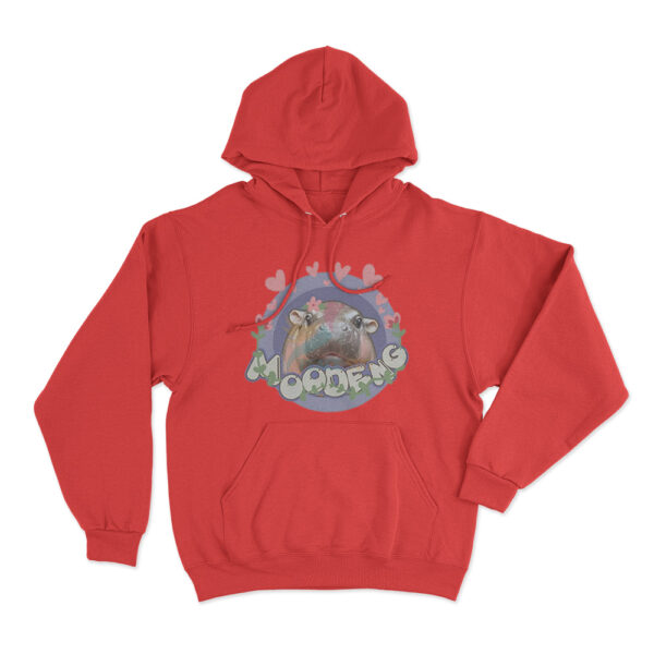 Moo Deng Love Hoodie Red Youth S