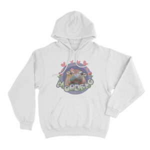 Moo Deng Love Hoodie White Youth S