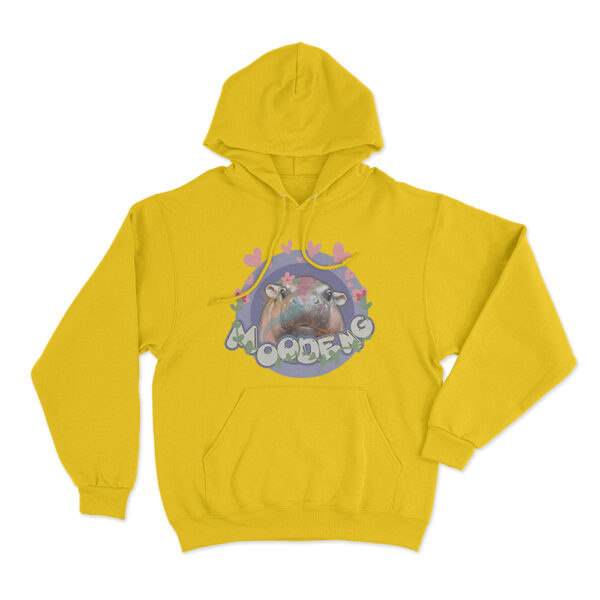 Moo Deng Love Hoodie Yellow Youth S