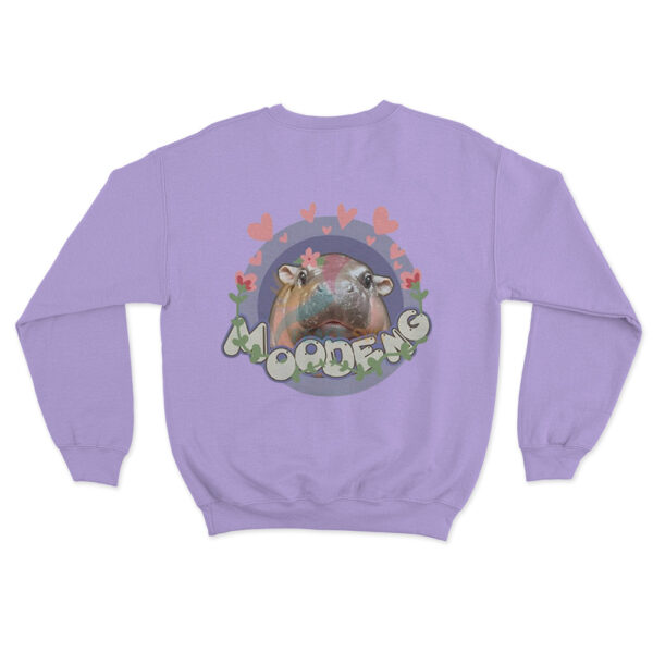 Moo Deng Love Sweatshirt Purple Youth S