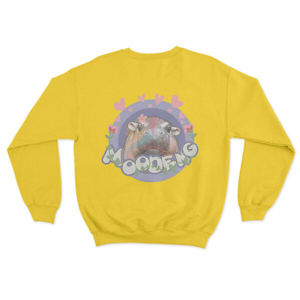 Moo Deng Love Sweatshirt Yellow Youth S