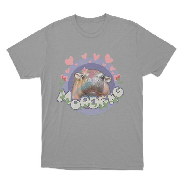 Moo Deng Love T Shirt Grey Youth S