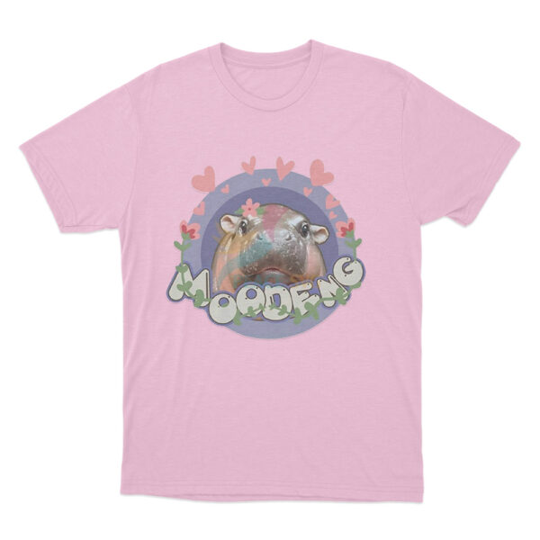 Moo Deng Love T Shirt Pink Youth S