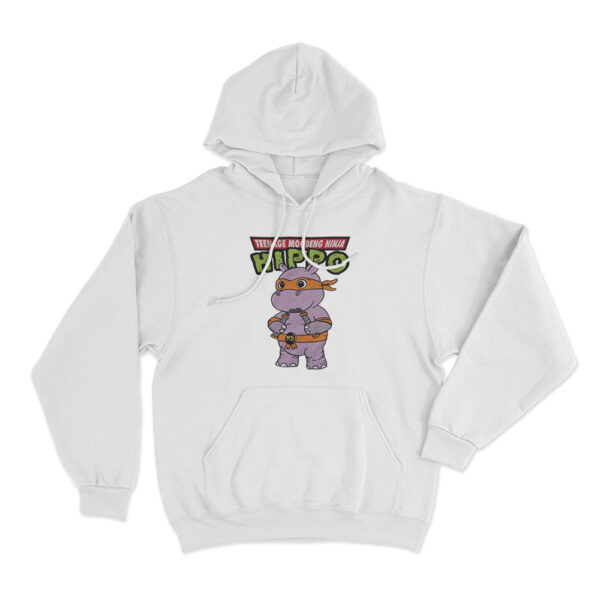 Moo Deng Ninja Hoodie White Youth S