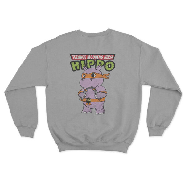 Moo Deng Ninja Sweatshirt Grey Youth S