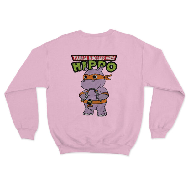 Moo Deng Ninja Sweatshirt Pink Youth S