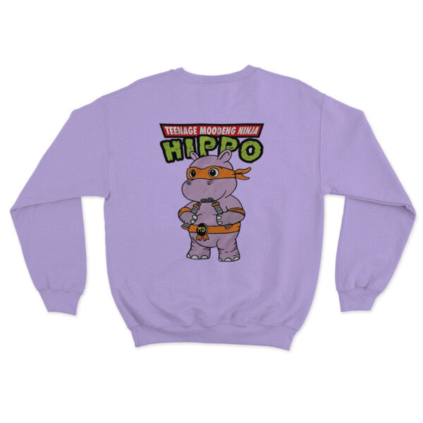 Moo Deng Ninja Sweatshirt Purple Youth S