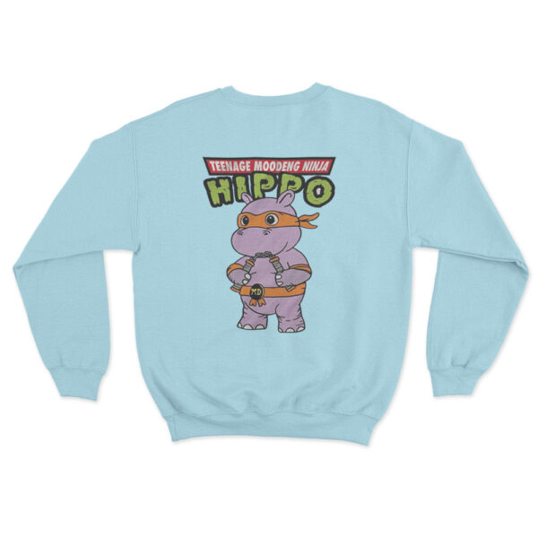 Moo Deng Ninja Sweatshirt Sky Blue Youth S