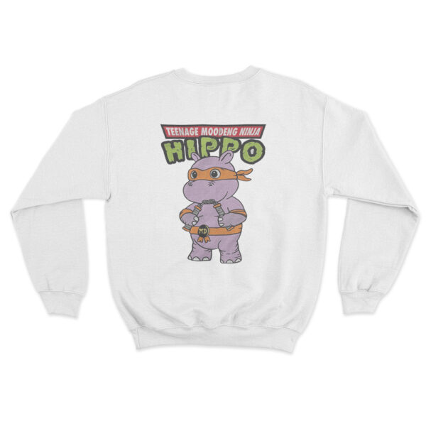 Moo Deng Ninja Sweatshirt White Youth S