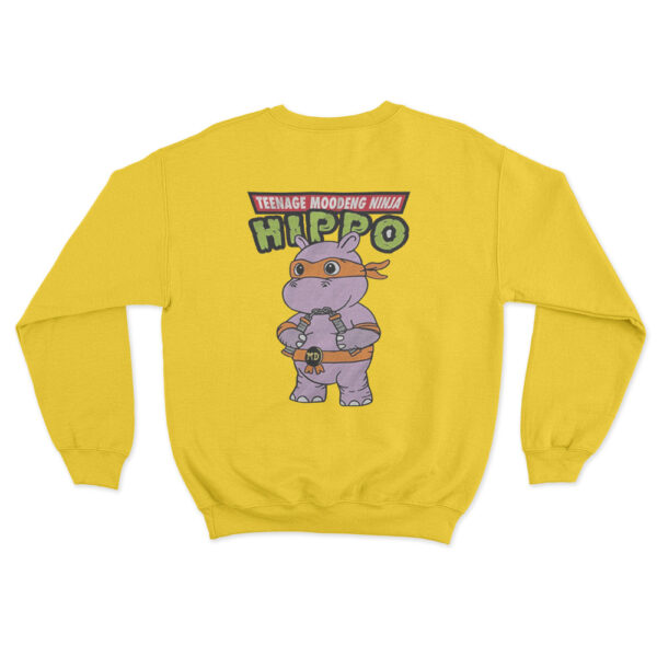 Moo Deng Ninja Sweatshirt Yellow Youth S