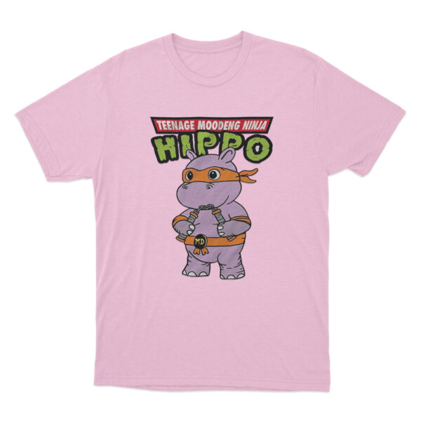 Moo Deng Ninja T Shirt Pink Youth S