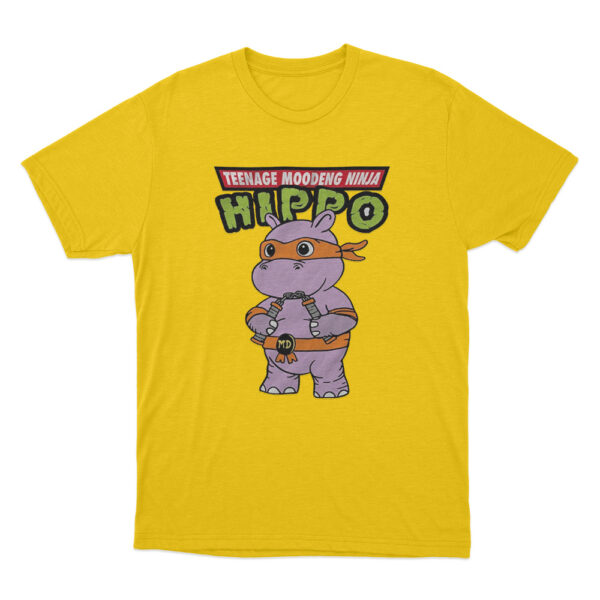 Moo Deng Ninja T Shirt Yellow Youth S