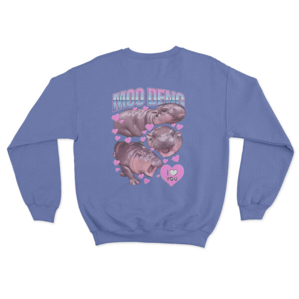 Moo Deng Sweatshirt Blue Youth S