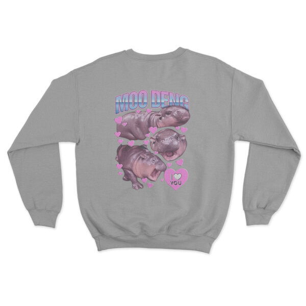 Moo Deng Sweatshirt Grey Youth S