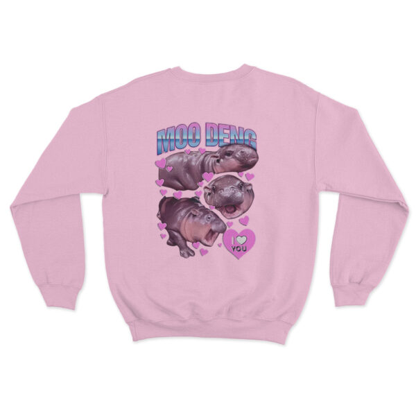 Moo Deng Sweatshirt Pink Youth S