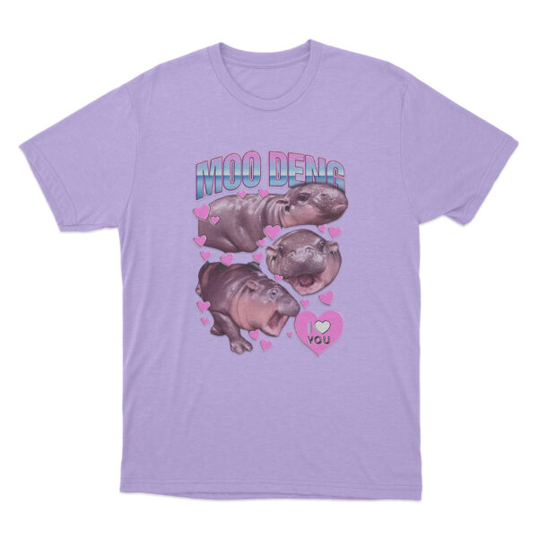 Moo Deng T Shirt Purple Youth S