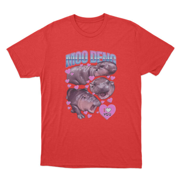 Moo Deng T Shirt Red Youth S