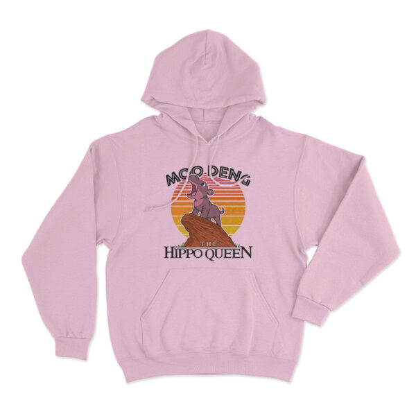 Moo Deng The Hippo Queen Hoodie Pink Youth S