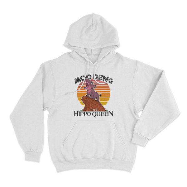 Moo Deng The Hippo Queen Hoodie White Youth S