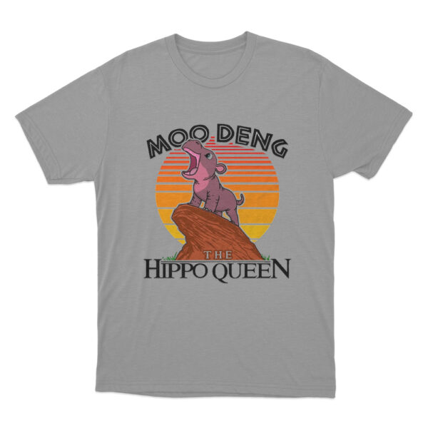 Moo Deng The Hippo Queen T Shirt Grey Youth S