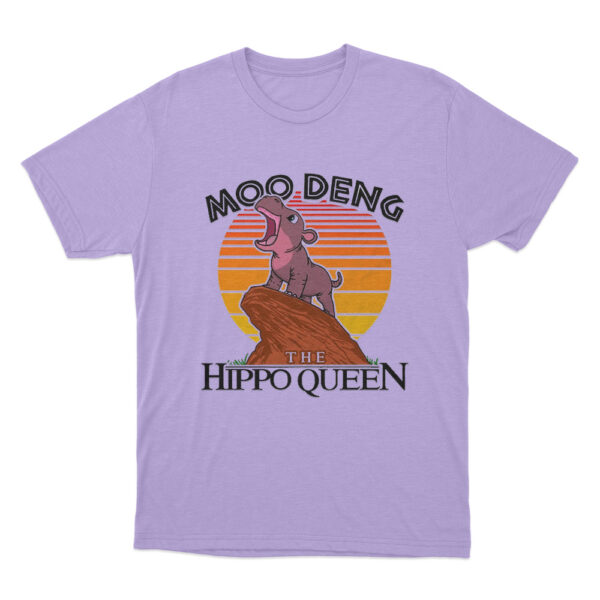 Moo Deng The Hippo Queen T Shirt Purple Youth S