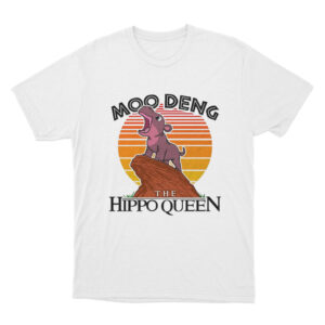 Moo Deng The Hippo Queen T Shirt White Youth S