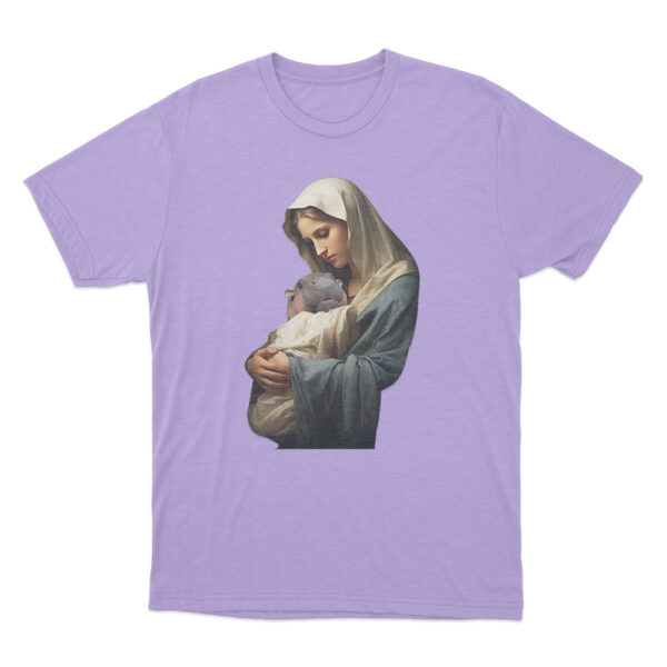 Mother Mary Moo Deng T Shirt Purple Youth S