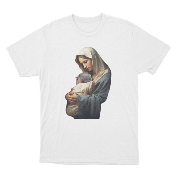 Mother Mary Moo Deng T Shirt White Youth S