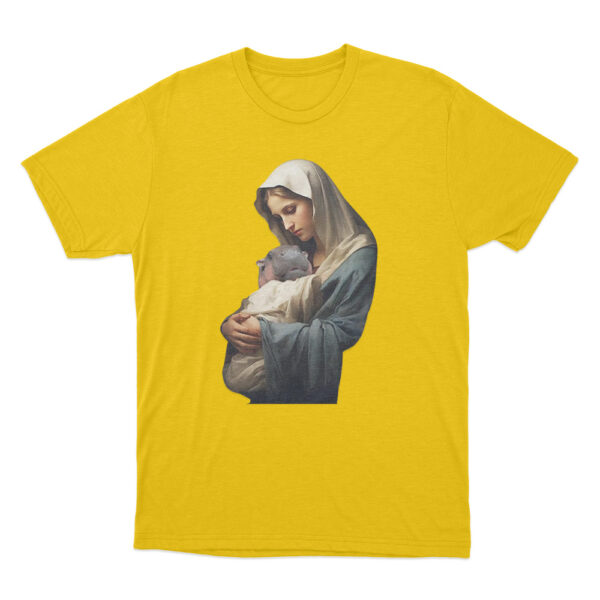 Mother Mary Moo Deng T Shirt Yellow Youth S