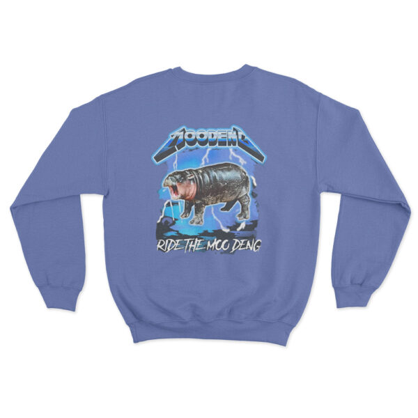 Ride The Moo Deng Sweatshirt Blue Youth S