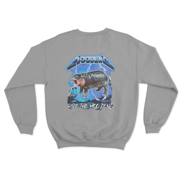 Ride The Moo Deng Sweatshirt Grey Youth S