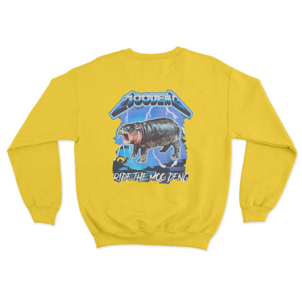 Ride The Moo Deng Sweatshirt Yellow Youth S