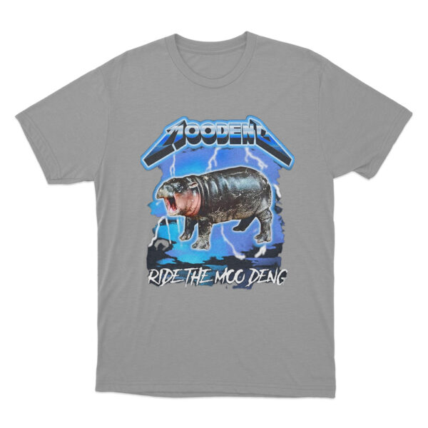 Ride The Moo Deng T Shirt Grey Youth S