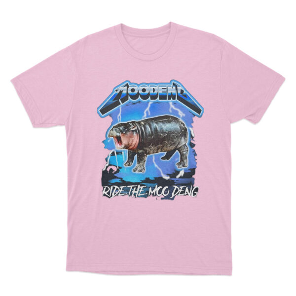 Ride The Moo Deng T Shirt Pink Youth S