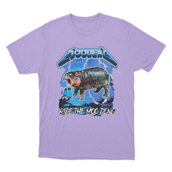 Ride The Moo Deng T Shirt Purple Youth S