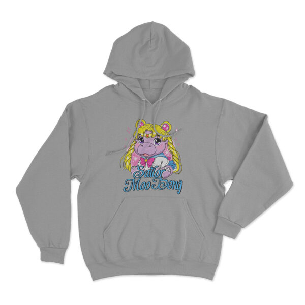 Sailor Moo Deng Hoodie Grey Youth S